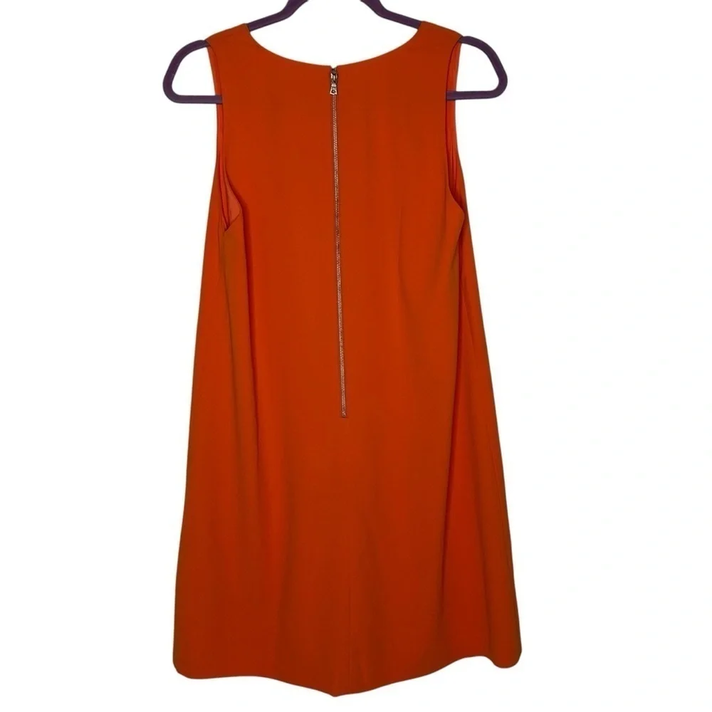 Alice + Olivia Orange V-Neck Shift Dress